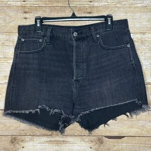 GAP BUTTON FLY HIGH RISE CHEEKY FESTIVAL CONCERT FLIRTY DENIM SHORTS SIZE 12/31